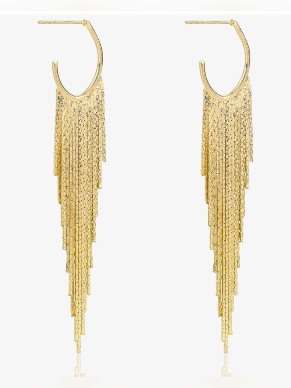 Stunning Neiman Marcus 18KT Gold Vermeil Fringe earrings
